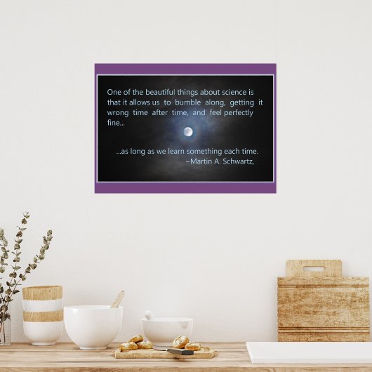 Wetenschap gaat over het bloeien van Along! Poster (Keuken)