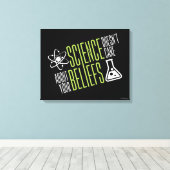 Wetenschap geeft er niets om canvas afdruk (Insitu (Houten vloer))