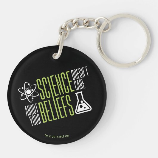 Wetenschap geeft er niets om sleutelhanger (Achterkant)