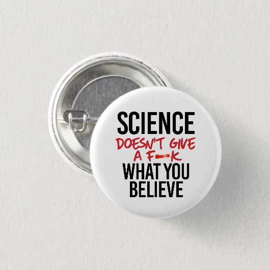Wetenschap geeft geen f-k ronde button 3,2 cm (Voorkant /achterkant)