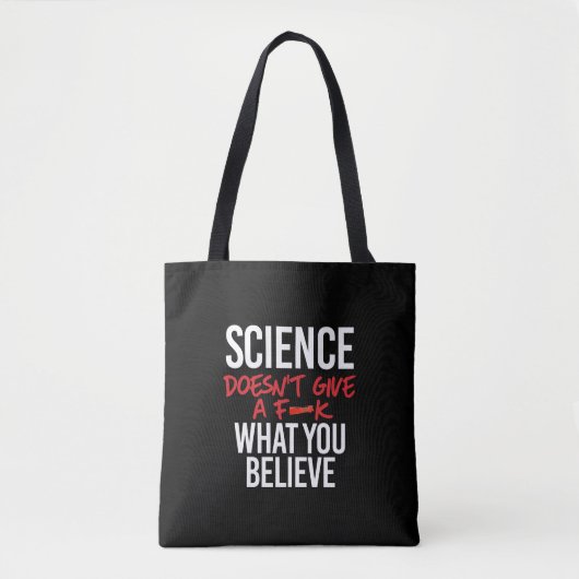 Wetenschap geeft geen f-k tote bag (Voorkant)
