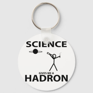 Wetenschap geeft me een Hadron Stick Figuur Nerd G Sleutelhanger