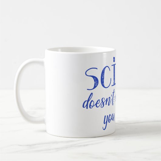 Wetenschap geeft niet om wat je gelooft koffiemok (Links)