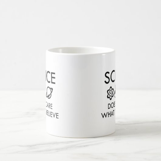 Wetenschap geeft niet om wat je gelooft koffiemok (Center)