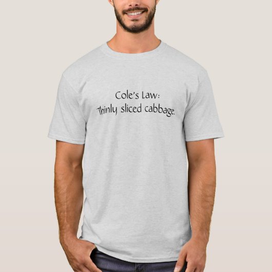 Wetenschap Geek Humoureuze T-Shirt Cole's Law (Voorkant)