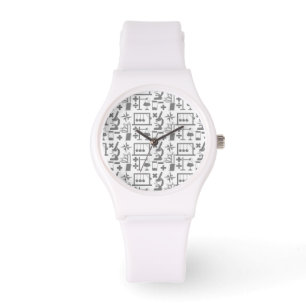 Wetenschap Geek Nerd Patroon Horloge