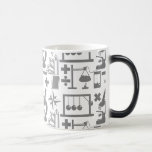 Wetenschap Geek Nerd Patroon Magische Mok<br><div class="desc">Een collectie wetenschappelijke items vormt dit leuke nerd-patroon. Er zijn items uit verschillende wetenschappen,  waaronder wiskunde,  biologie,  natuurkunde,  geografie,  geologie en chemie.</div>