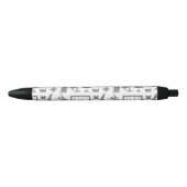 Wetenschap Geek Nerd Patroon Zwarte Inkt Pen (Voorkant)
