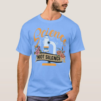 Wetenschap geen stilte Medische student cadeau gra T-shirt