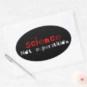 Wetenschap geen superstitie ovale sticker (Envelop)