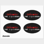 Wetenschap geen superstitie ovale sticker (Vel)