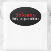 Wetenschap geen superstitie ovale sticker (Tas)
