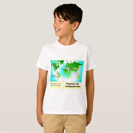 Wetenschap, Geografie, Vulkano's en aardbevingsgeb T-shirt (Voorkant volledig)