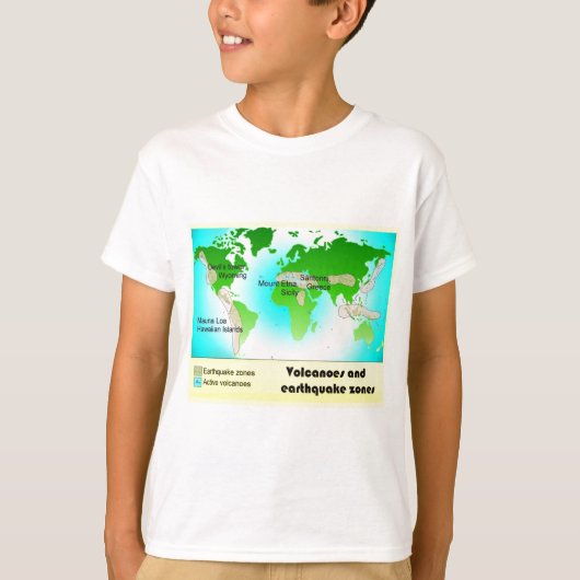 Wetenschap, Geografie, Vulkano's en aardbevingsgeb T-shirt (Voorkant)