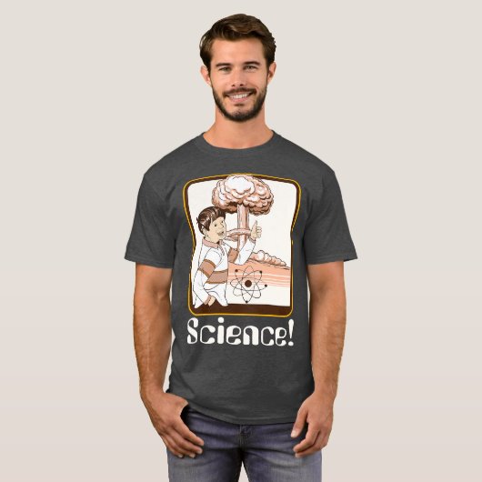 Wetenschap Gift Funny Atomic Bomb Retro T-shirt (Voorkant volledig)