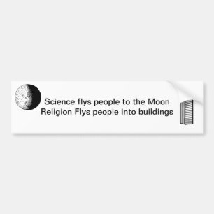 Wetenschap haalt mensen naar de maan bumpersticker