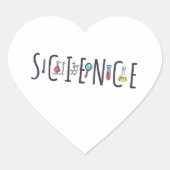 Wetenschap Hart Sticker (Voorkant)