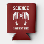 Wetenschap heeft mijn leven gered blikjeskoeler (Voorkant)