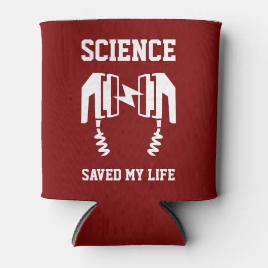 Wetenschap heeft mijn leven gered blikjeskoeler (Voorkant)