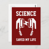 Wetenschap heeft mijn leven gered briefkaart (Voorkant / Achterkant)