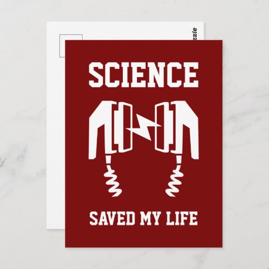 Wetenschap heeft mijn leven gered briefkaart (Voorkant / Achterkant)