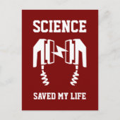 Wetenschap heeft mijn leven gered briefkaart (Voorkant)