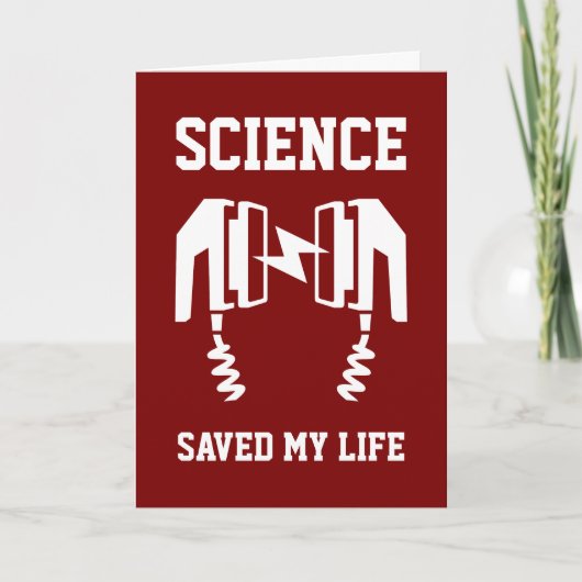 Wetenschap heeft mijn leven gered kaart (Voorkant)