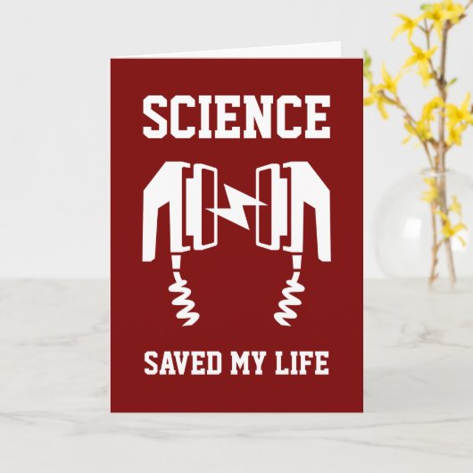Wetenschap heeft mijn leven gered kaart (Gele Bloem)