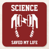 Wetenschap heeft mijn leven gered kartonnen onderzetters (Voorkant)