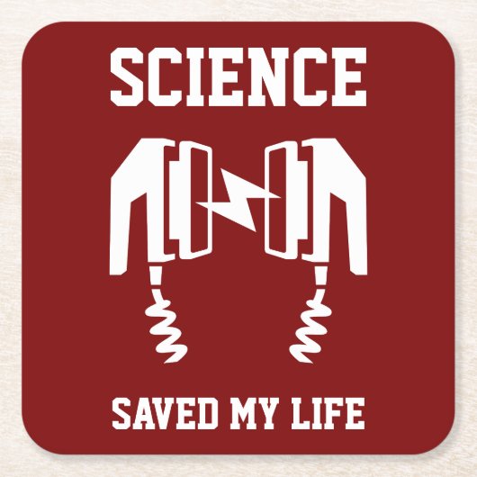 Wetenschap heeft mijn leven gered kartonnen onderzetters (Voorkant)