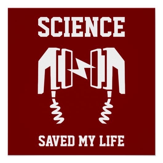 Wetenschap heeft mijn leven gered perfect poster (Voorkant)