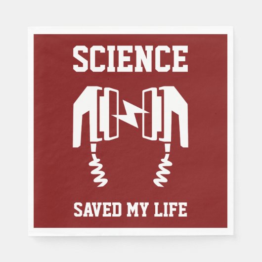 Wetenschap heeft mijn leven gered servet (Voorkant)