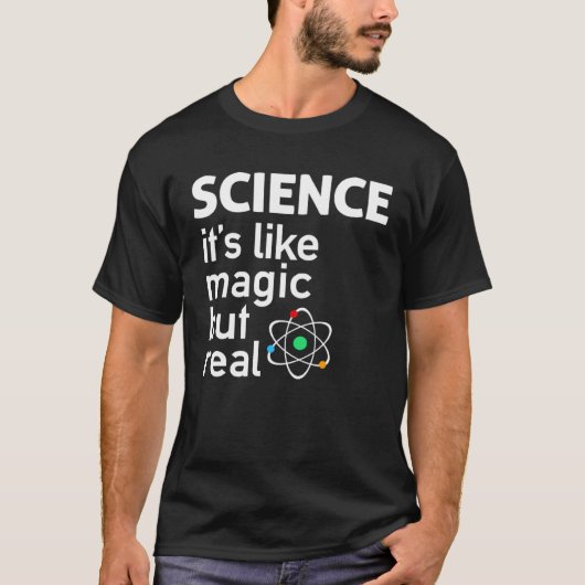 Wetenschap het is als magie maar dan echt t-shirt (Voorkant)