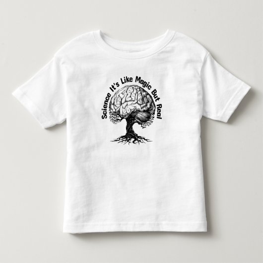 wetenschap het is als magie maar echt kinder shirts (Voorkant)