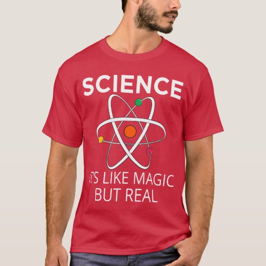 Wetenschap Het Is Als Magie Maar Echt Leraars Stud T-shirt (Voorkant)