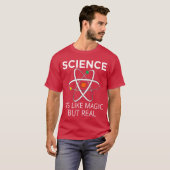 Wetenschap Het Is Als Magie Maar Echt Leraars Stud T-shirt (Voorkant volledig)