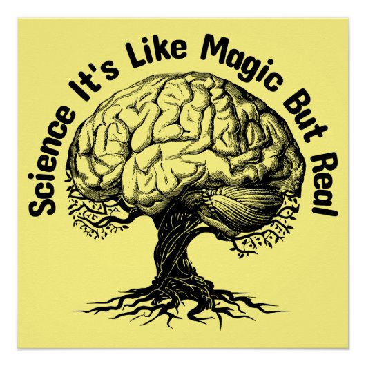 wetenschap het is als magie maar echt perfect poster (Voorkant)