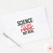 Wetenschap: Het is als Magie, maar echt Ronde Sticker (Envelop)