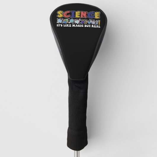 Wetenschap Het is als magie maar echte wetenschapp Golfheadcover (Voorkant)