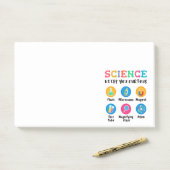Wetenschap houdt je nieuwsgierig post-it® notes (Op bureau)