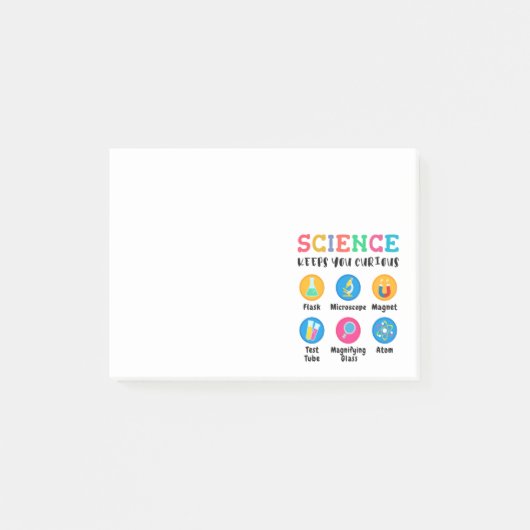 Wetenschap houdt je nieuwsgierig post-it® notes (Voorkant)