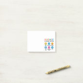 Wetenschap houdt je nieuwsgierig post-it® notes (Op bureau)