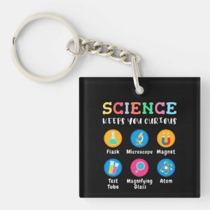 Wetenschap houdt je nieuwsgierig sleutelhanger