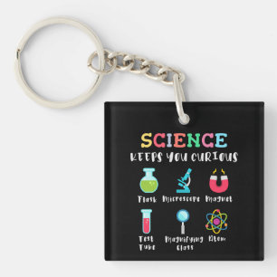 Wetenschap houdt je nieuwsgierig sleutelhanger