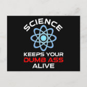 Wetenschap houdt je stomme kont in leven briefkaart (Voorkant)