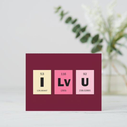 Wetenschap I van Nerd van Geek houdt van u Briefkaart (Staand voorkant)