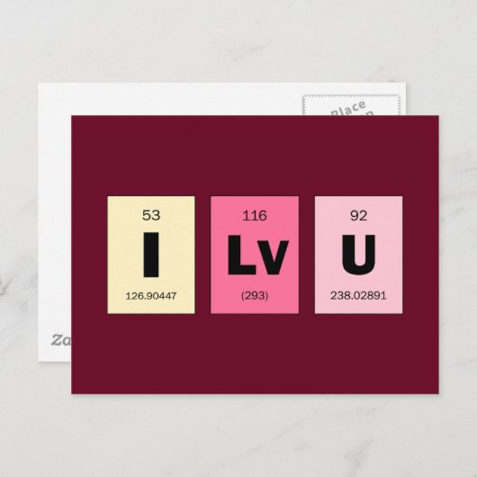 Wetenschap I van Nerd van Geek houdt van u Briefkaart (Voorkant / Achterkant)