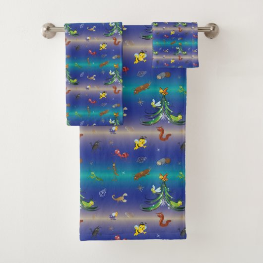 Wetenschap, Insect Bug Lover kerstboom Bad Handdoek (Insitu)