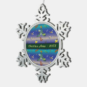 Wetenschap, Insect Bug Lover kerstboom Tin Sneeuwvlok Ornament (Rechts)