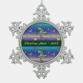 Wetenschap, Insect Bug Lover kerstboom Tin Sneeuwvlok Ornament (Voorkant)